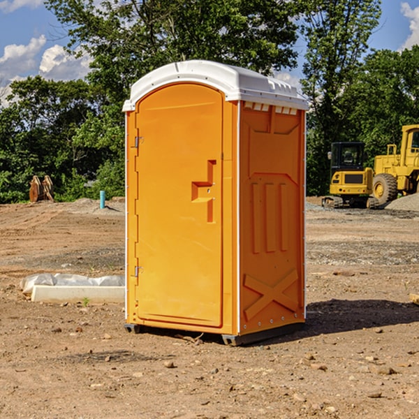 how often are the porta potties cleaned and serviced during a rental period in Rillton